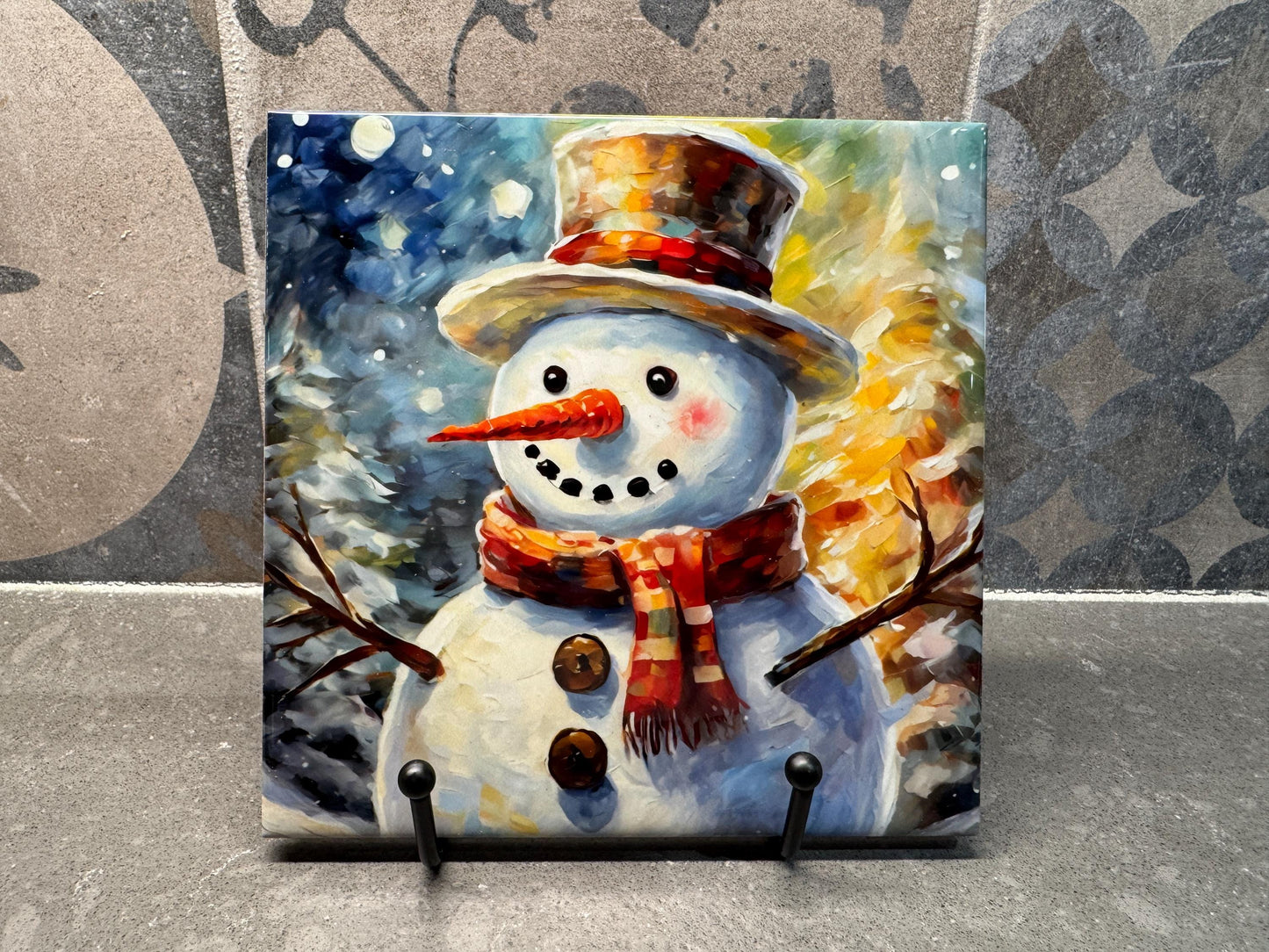 Snowman Christmas Trivets for Hot Dishes – Holiday Decor & Christmas Decorations – Colorful Christmas-Themed Kitchen Decor - Hot Plate