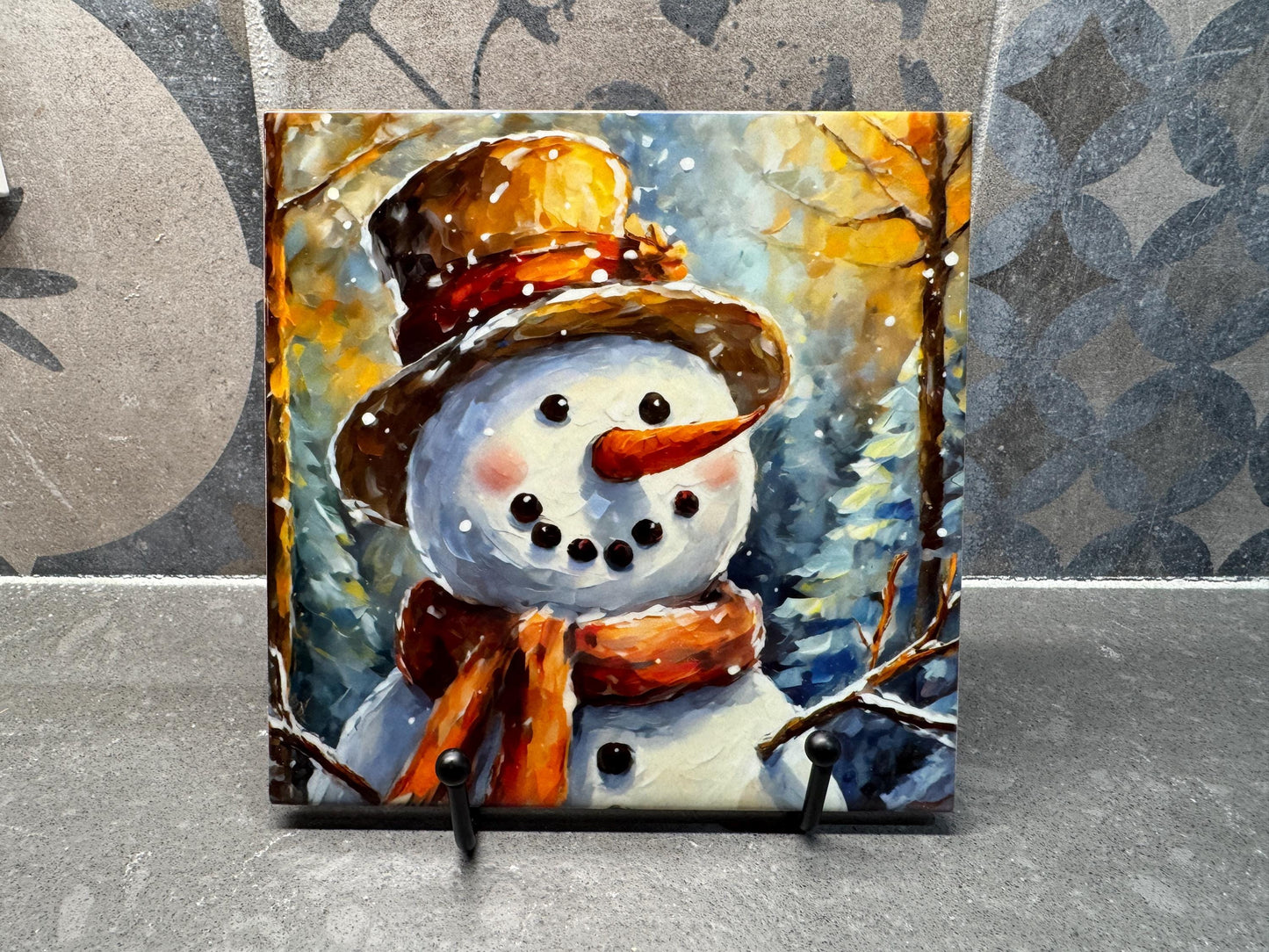 Snowman Christmas Trivets for Hot Dishes – Holiday Decor & Christmas Decorations – Colorful Christmas-Themed Kitchen Decor - Hot Plate