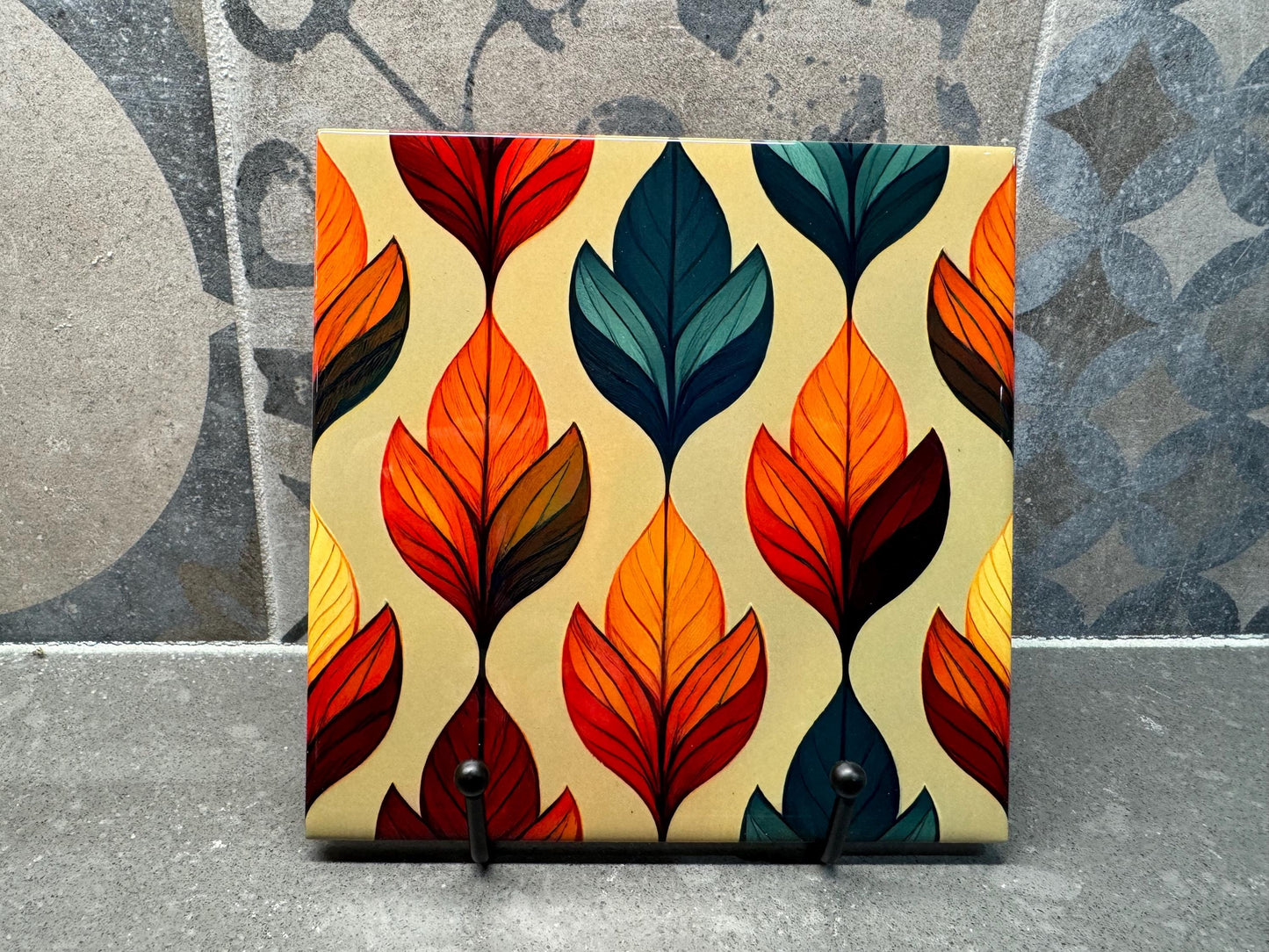 2 Designs! Fall Thanksgiving Ceramic Tile Trivet/Coaster – 6x6 Handmade Fall/Autumn Kitchen Decor, Hostess Gift, Made in USA
