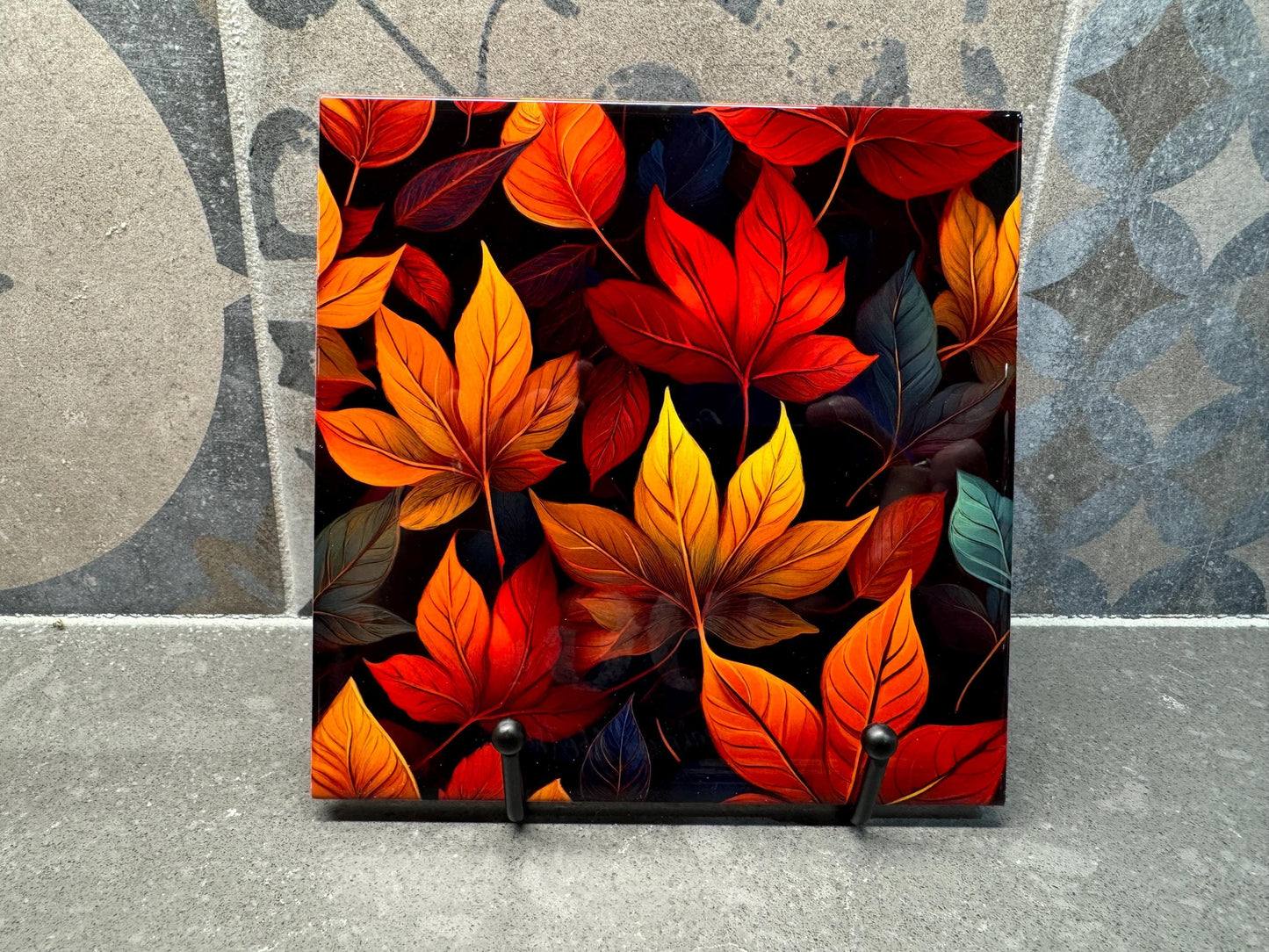 2 Designs! Fall Thanksgiving Ceramic Tile Trivet/Coaster – 6x6 Handmade Fall/Autumn Kitchen Decor, Hostess Gift, Made in USA