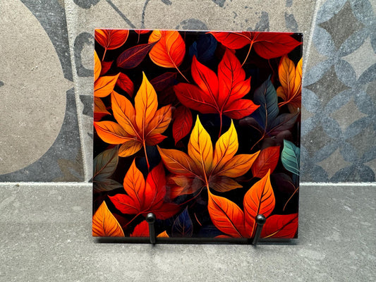 2 Designs! Fall Thanksgiving Ceramic Tile Trivet/Coaster – 6x6 Handmade Fall/Autumn Kitchen Decor, Hostess Gift, Made in USA