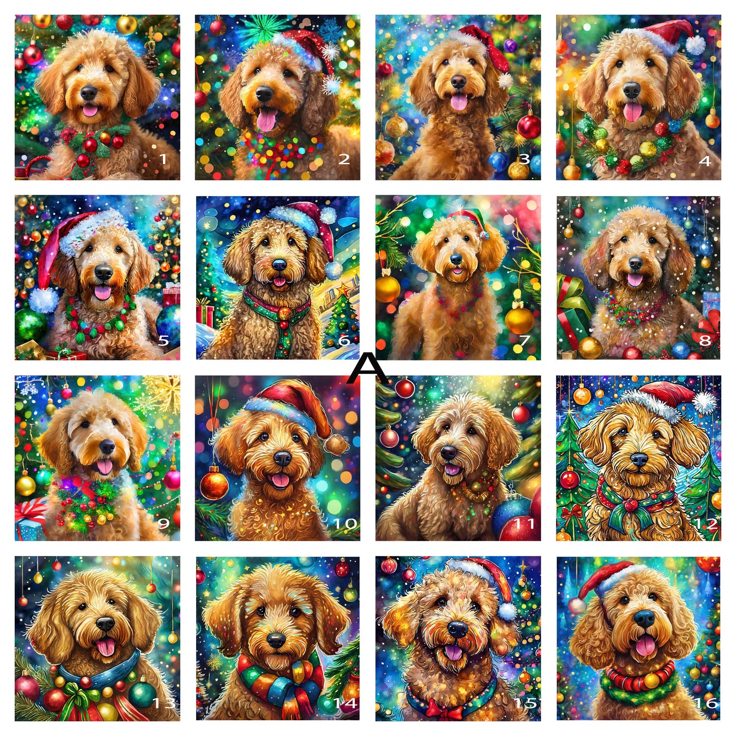 64 Designs! Ceramic Trivet Christmas Goldendoodle. Trivets For Hot Dishes. Hot Pads. Coaster. Tile Trivet. Tile Trivet. Hot Plate.