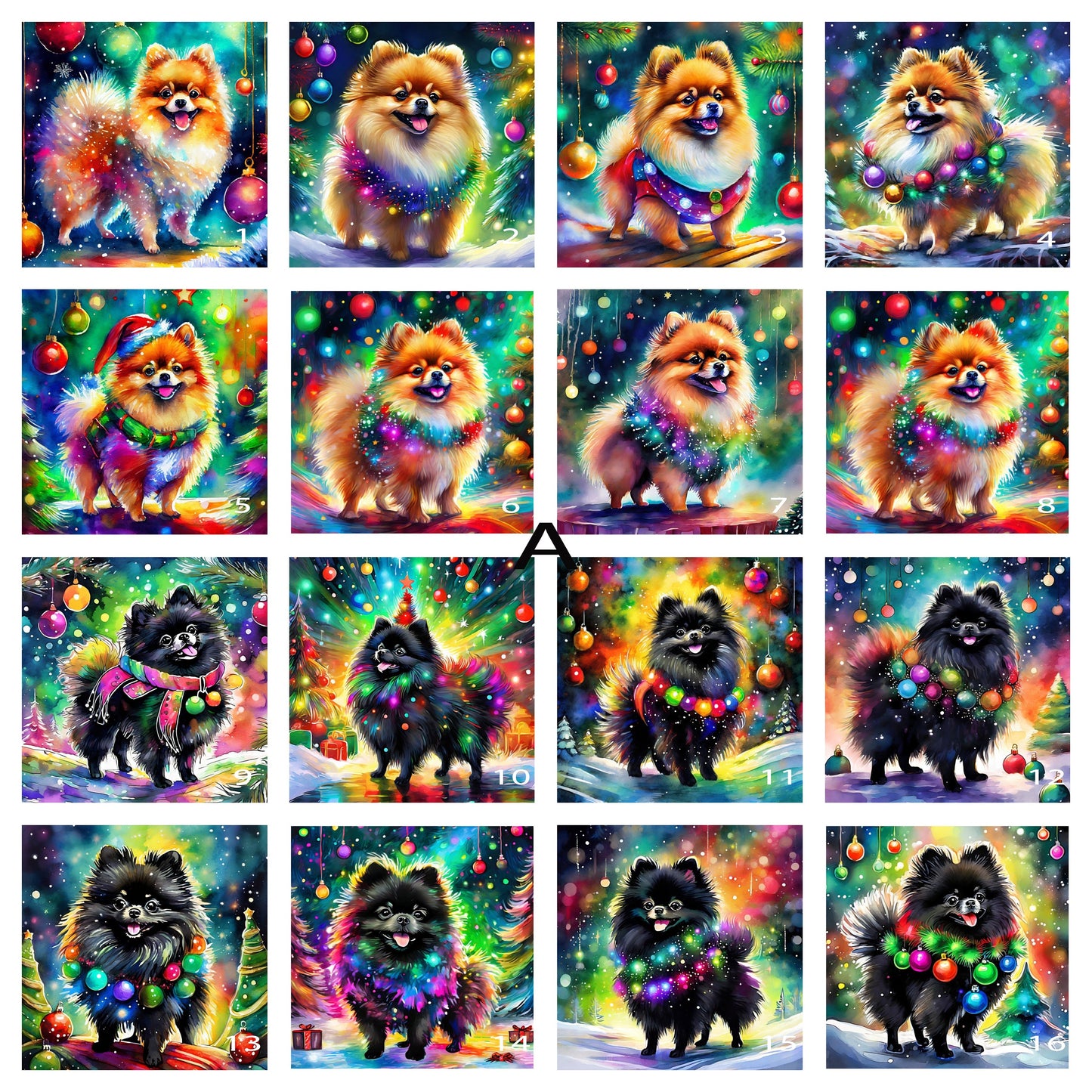 16 Designs! Ceramic Trivet Christmas Pomeranians. Trivets For Hot Dishes. Hot Pads. Coasters. Tile Trivets. Hot Plates. Dog Trivets.