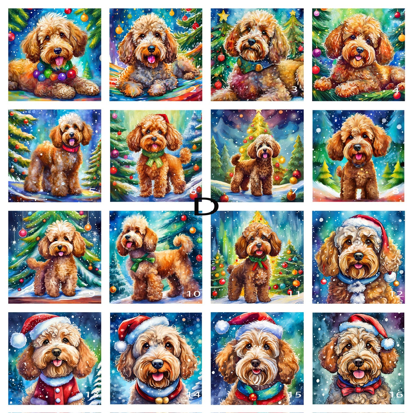 64 Designs! Ceramic Trivet Christmas Goldendoodle. Trivets For Hot Dishes. Hot Pads. Coaster. Tile Trivet. Tile Trivet. Hot Plate.