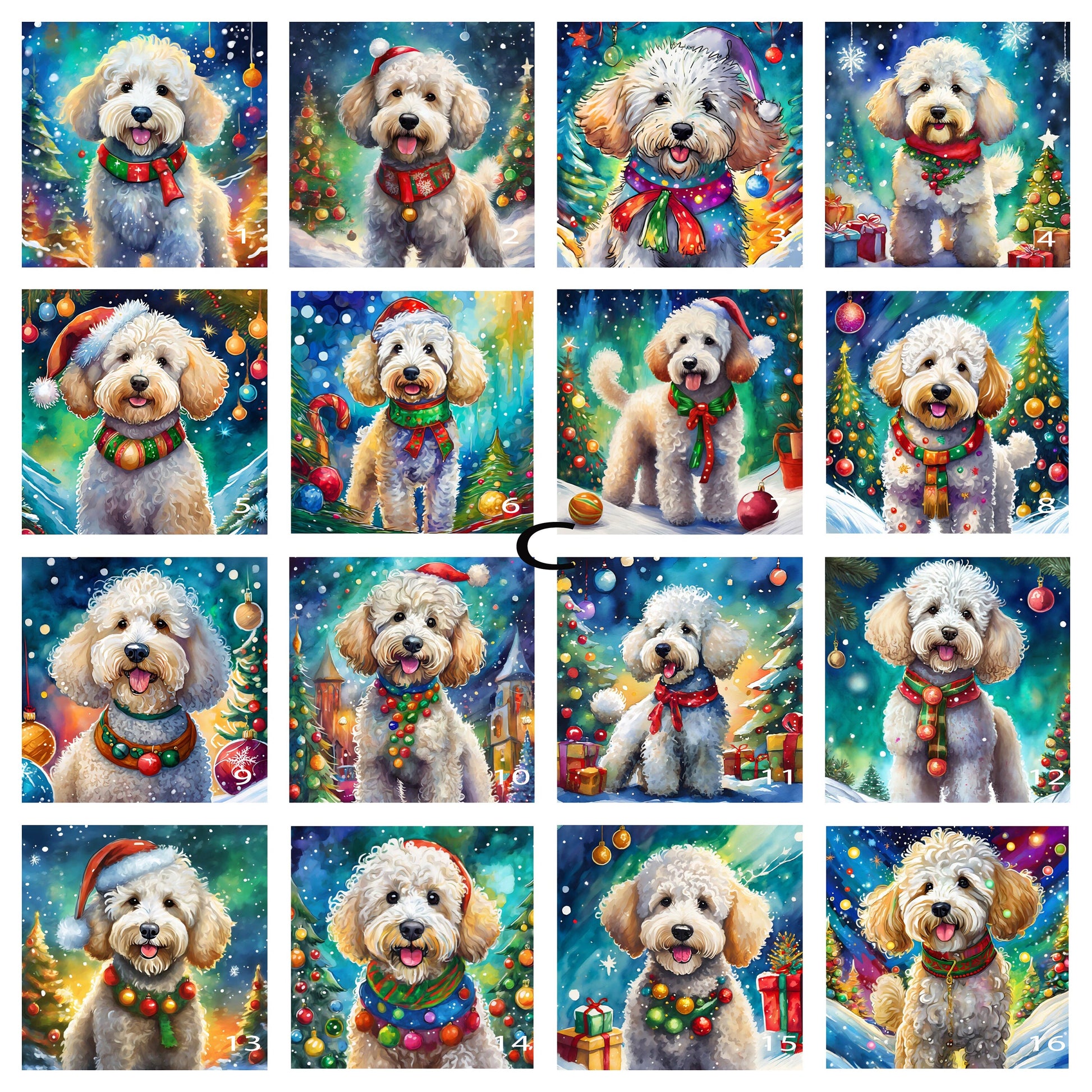 64 Designs! Ceramic Trivet Christmas Goldendoodle. Trivets For Hot Dishes. Hot Pads. Coaster. Tile Trivet. Tile Trivet. Hot Plate.