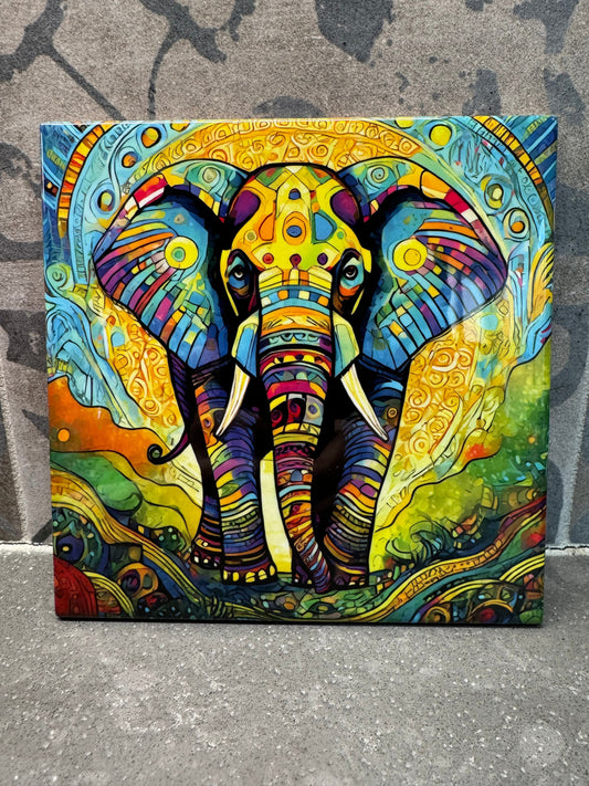 16 Designs! Ceramic Trivet Elephant. Trivets For Hot Dishes. Hot Pads. Coaster. Tile Trivet. Hot Plate. Elephant Decor.