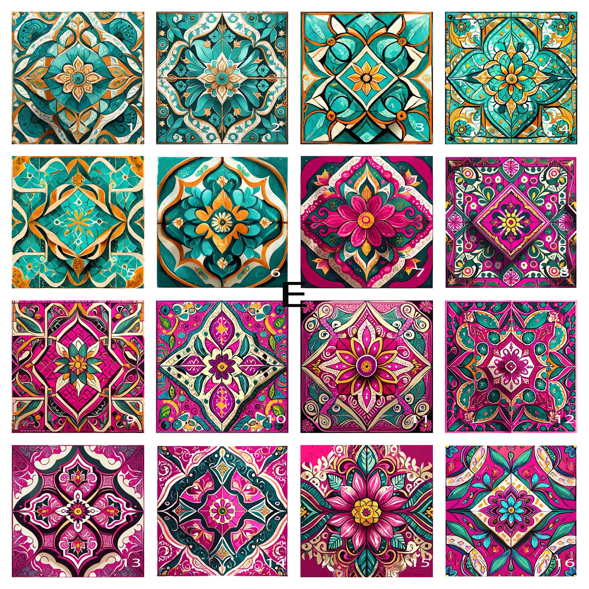 96 Designs! 6x6 Ceramic Tile Trivet. Mexican Style Tile Trivet for Hot Dishes. Mexican Tile Coaster. Mexican Ceramic Tile Art.