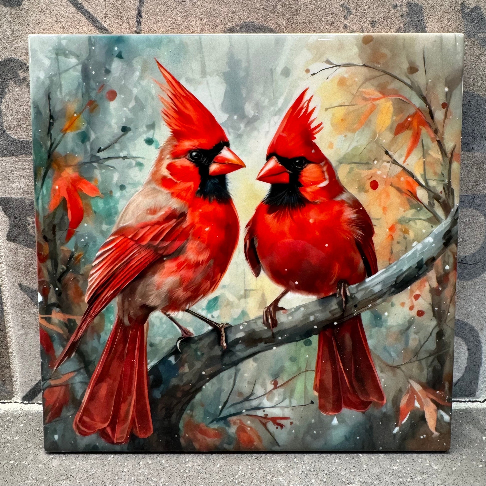 Cardinal Bird Trivet for hot dishes, Hot Pads & Home Decor for Bird Lovers, Coaster, Tile Trivet, Bird Decor, Bird Art